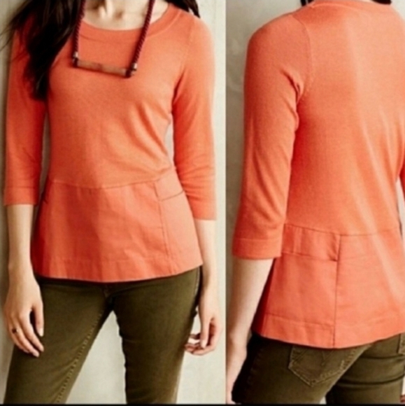 Moth Breeze Point Orange Top Size XS - Picture 2 of 7